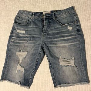 Departwest ripped jean shorts